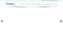 Desktop Screenshot of bioteknica.com